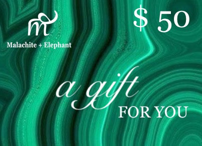 Malachite + Elephant $50 GIFT CARD