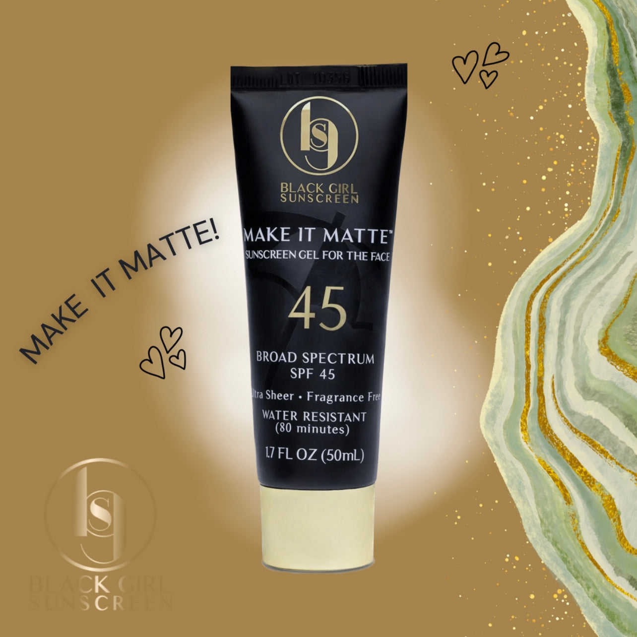 Black Girl Sunscreen Make It Matte SPF45 - Malachite + Elephant