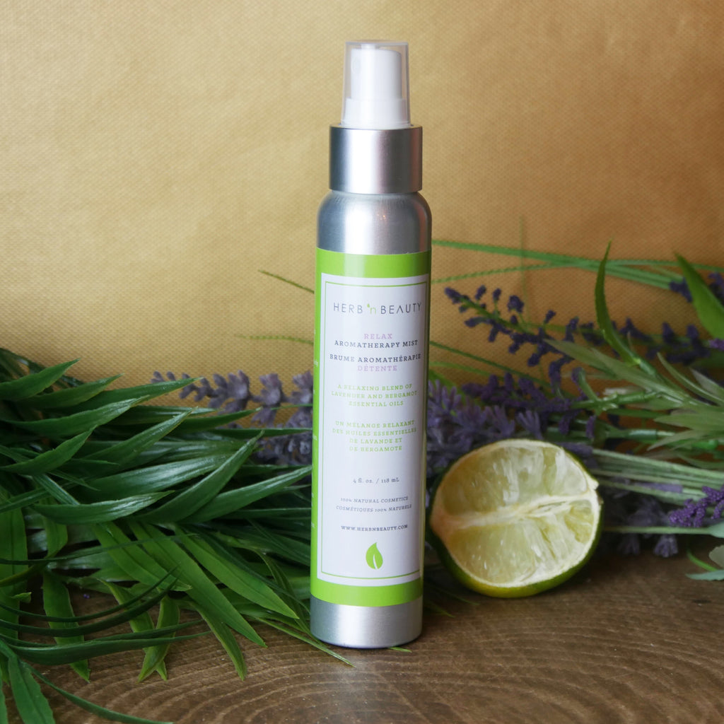 relax essential oil mist with bergamot and lavender